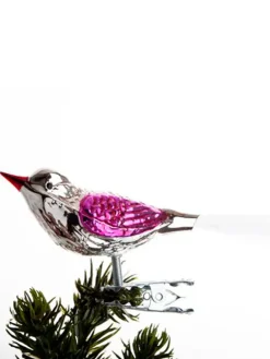 Brink Nordic Fugl m. Klemme 10 cm, sølvfarvet/guld fra Hot