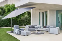 Cane-line Hyde Luxe Parasol 3x3 m. med tilt inkl. fod fra Sale