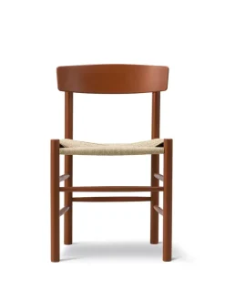 Fredericia Furniture J39 Folkestolen, Khaki grøn af Børge Mogensen Outlet