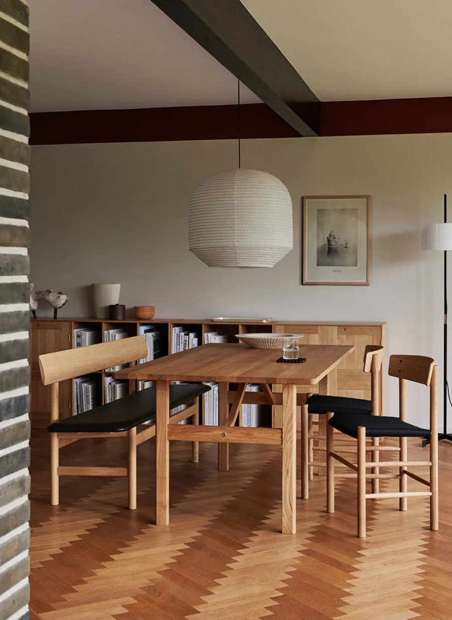Fredericia Furniture J39 Folkestolen Sædepolstret, Cognac Læder af Børge Mogensen Discount