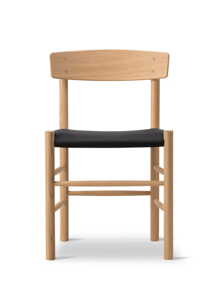 Fredericia Furniture J39 Folkestolen Sædepolstret, Cognac Læder af Børge Mogensen Discount