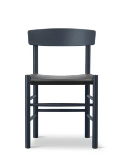 Fredericia Furniture J39 Folkestolen Sædepolstret, Cognac Læder af Børge Mogensen Discount