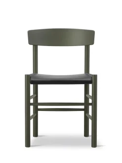 Fredericia Furniture J39 Folkestolen Sædepolstret, Cognac Læder af Børge Mogensen Discount