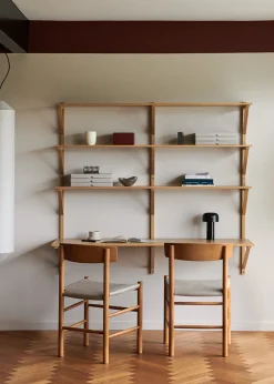 Fredericia Furniture J39 Folkestolen Sædepolstret, Cognac Læder af Børge Mogensen Discount