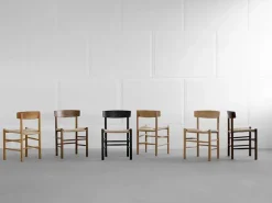 Fredericia Furniture J39 Folkestolen, sortlakeret bøg af Børge Mogensen Sale