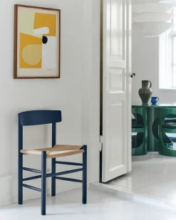 Fredericia Furniture J39 Folkestolen, sortlakeret bøg af Børge Mogensen Sale