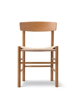 Fredericia Furniture J39 Folkestolen, sortlakeret bøg af Børge Mogensen Sale