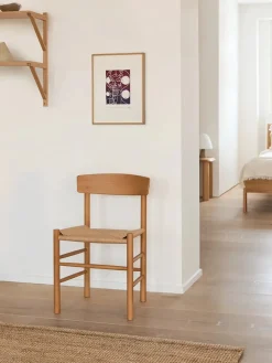 Fredericia Furniture J39 Folkestolen, sortlakeret bøg af Børge Mogensen Sale