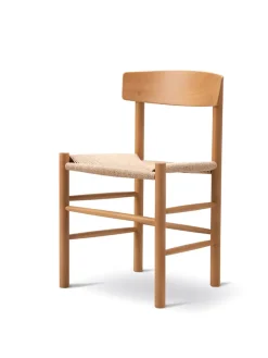 Fredericia Furniture J39 Folkestolen, sortlakeret bøg af Børge Mogensen Sale