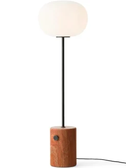 Audo Copenhagen JWDA Floor Lamp, red travertine stone fra Outlet