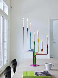 Piet Hein Karlsvognen Table Lysestage, regnbue fra Discount