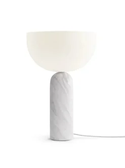 New Works Kizu Bordlampe Large, White Marble fra Outlet