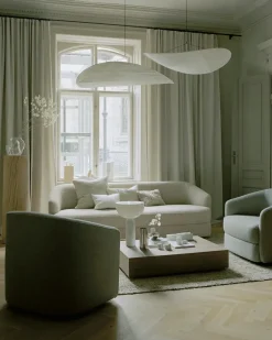 New Works Kizu Bordlampe Large, White Marble fra Outlet