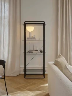 New Works Kizu Bordlampe Small, Black Marble fra New