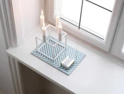 Audo Copenhagen Kubus 4 Lysestage, hvid fra Clearance