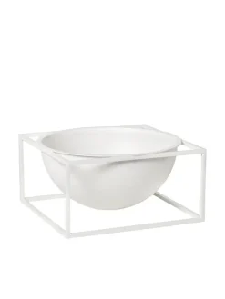 Audo Copenhagen Kubus Bowl Centerpiece Large, hvid fra Outlet