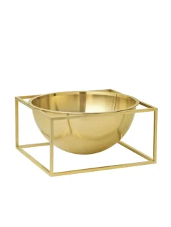 Audo Copenhagen Kubus Bowl Centerpiece Large, guldbelagt fra Hot