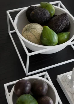 Audo Copenhagen Kubus Bowl Centerpiece Small, hvid fra