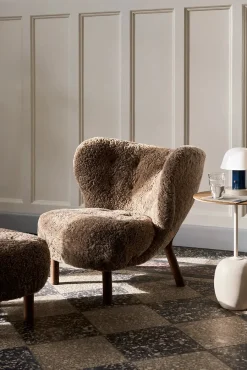 &Tradition Little Petra inkl. skammel, Sheepskin Sahara fra Sale