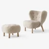 &Tradition Little Petra inkl. skammel, Sheepskin Moonlight fra Discount