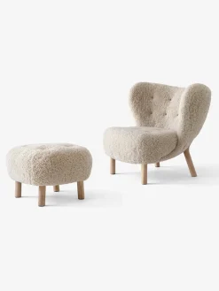 &Tradition Little Petra inkl. skammel, Sheepskin Moonlight fra Discount