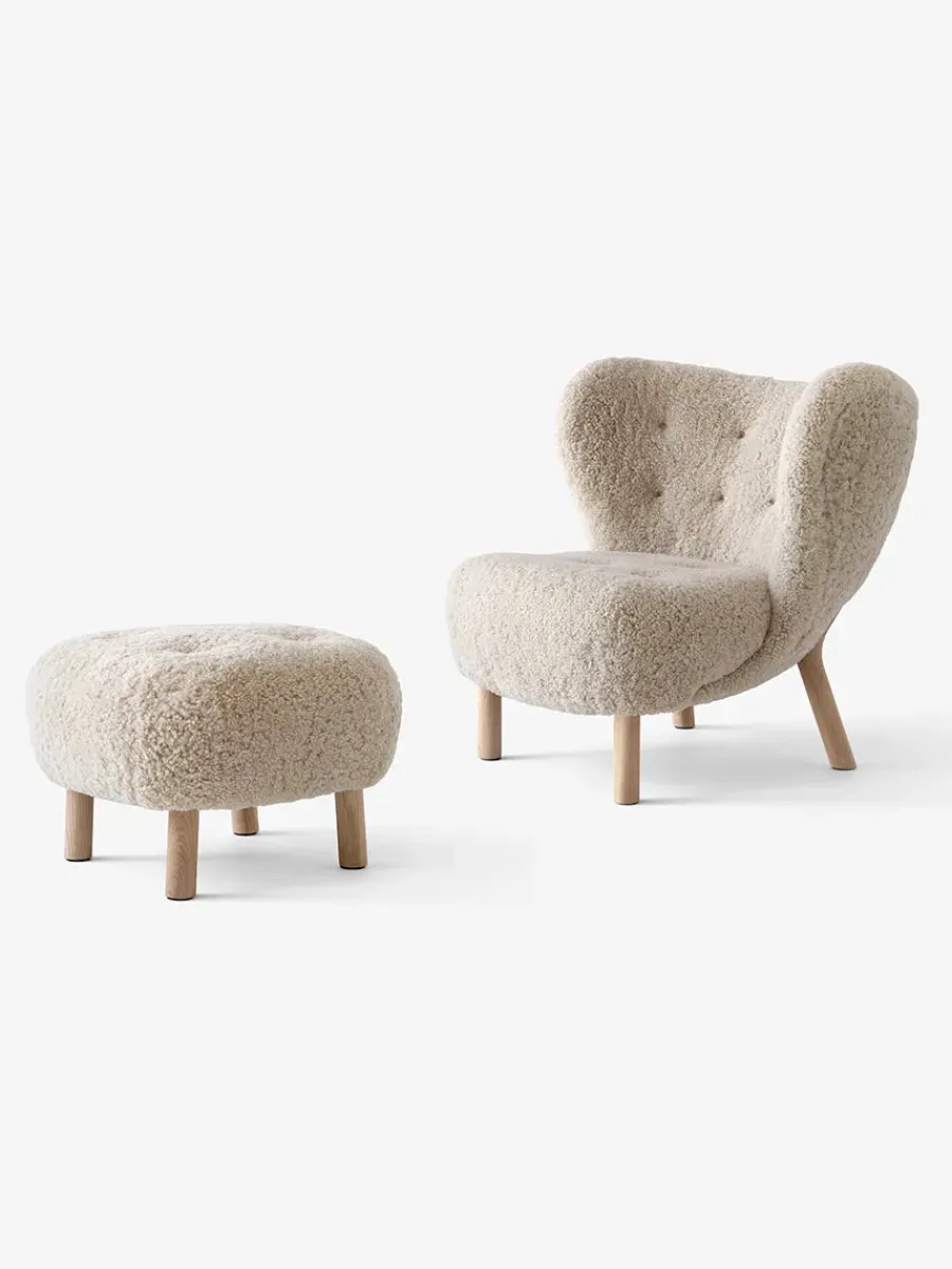 &Tradition Little Petra inkl. skammel, Sheepskin Moonlight fra Discount