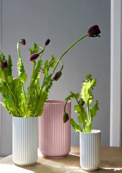 Lyngby Porcelæn Lyngbyvasen i rosa, H25 cm fra New