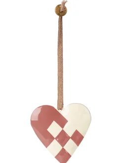 Maileg Metal ophæng, flettet hjerte, lys lilla fra Discount