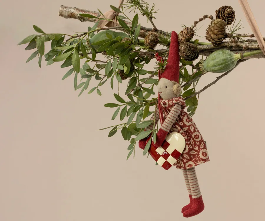 Maileg Metal ornament, Nisse med Stearinlys fra New