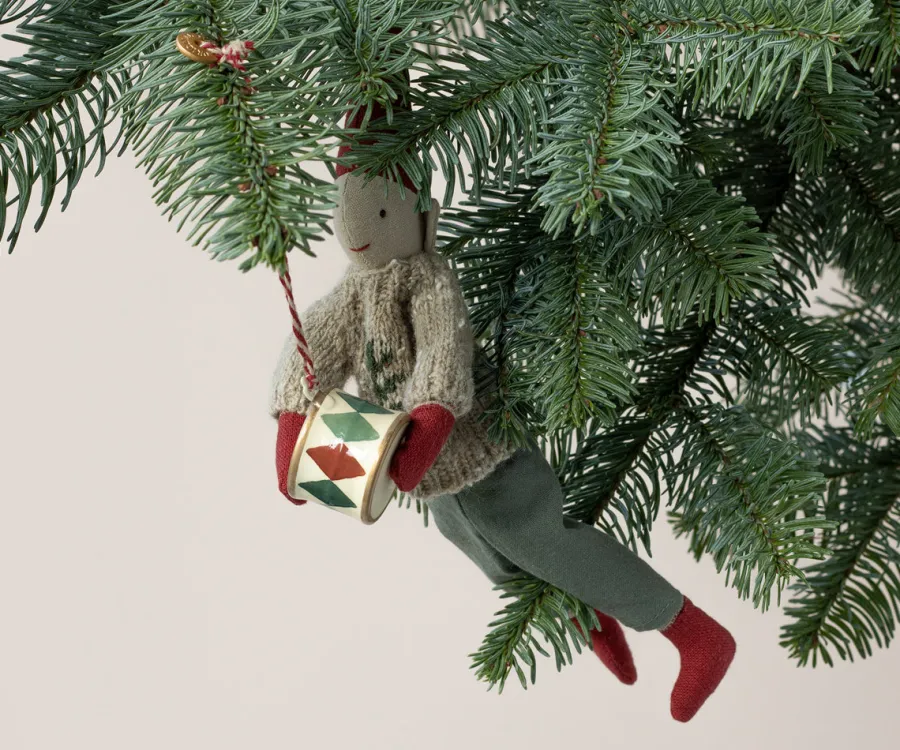 Maileg Metal ornament, stor tromme - Rød fra Discount