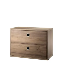 String Furniture Modul m. To Skuffer, B58 fra String Online