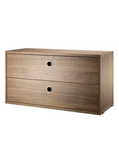 String Furniture Modul m. To Skuffer, B78 fra String Best