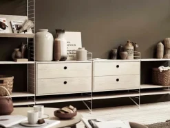 String Furniture Modul m. To Skuffer, B78 fra String Best