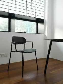 Stellar Works Ori Dining Armchair, black oak fra Online