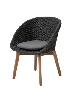 Cane-line Peacock Stol, Soft Rope m/ben i teak fra Outlet