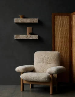 Audo Copenhagen Plinth Shelf Grey Kendzo marmor fra Clearance