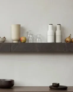Audo Copenhagen Plinth Shelf Grey Kendzo marmor fra Clearance