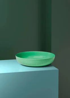Lyngby Porcelæn Rhombe serveringsskål, grøn fra Online