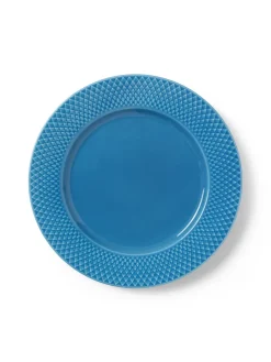 Lyngby Porcelæn Rhombe tallerken, blå Ø27 cm fra Online