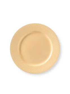 Lyngby Porcelæn Rhombe tallerken, sand Ø27 cm fra Best