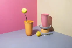 Lyngby Porcelæn Rhombe vase, rosa fra Hot