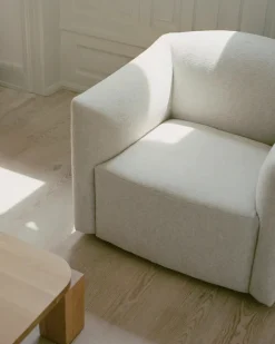 New Works Shore Lounge Chair Extended Base, quill fra Online