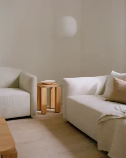 New Works Shore Sofa 2 Seater Extended Base, quill fra