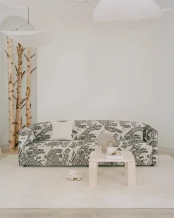 New Works Shore Sofa 3 Seater Extended Base, lava rock fra Online