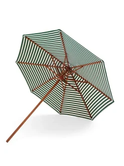 Fritz Hansen Skagerak Messina Parasol Ø300, Light Apricot/Dark Green Stripes fra Clearance