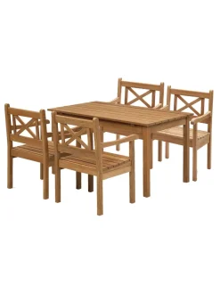 Fritz Hansen Skagerak Skagen Sæt i teak, 4 stole og bord fra Clearance