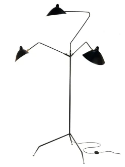 Editions Serge Mouille Standing Lamp w/3 Heads/Arms af Serge Mouille Online