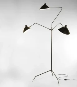 Editions Serge Mouille Standing Lamp w/3 Heads/Arms af Serge Mouille Online