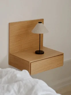New Works Tana Wall Mounted Nightstand, black stained oak fra Best