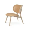 Mater The Lounge Chair, mat lakeret eg med naturfarvet læder fra New